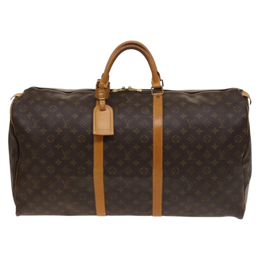 Louis Vuitton Keepall 60, Brown, Canvas, travel