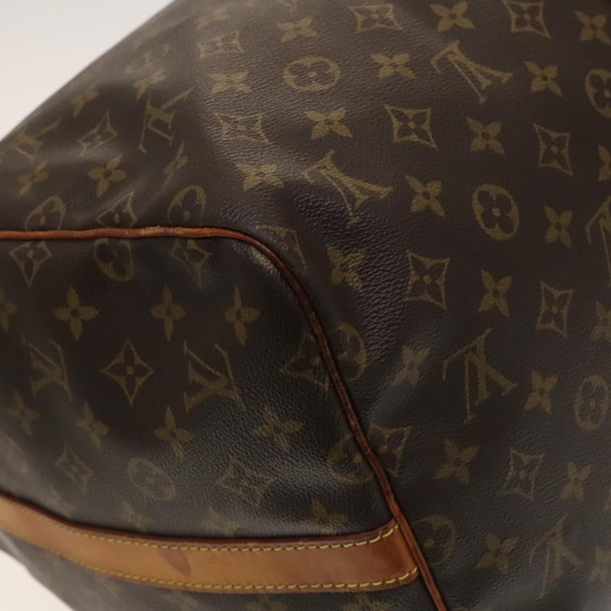 Louis Vuitton Keepall Bandouliere 55, Black, Canvas, travel