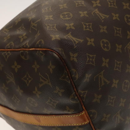 Louis Vuitton Keepall Bandouliere 55, Black, Canvas, travel