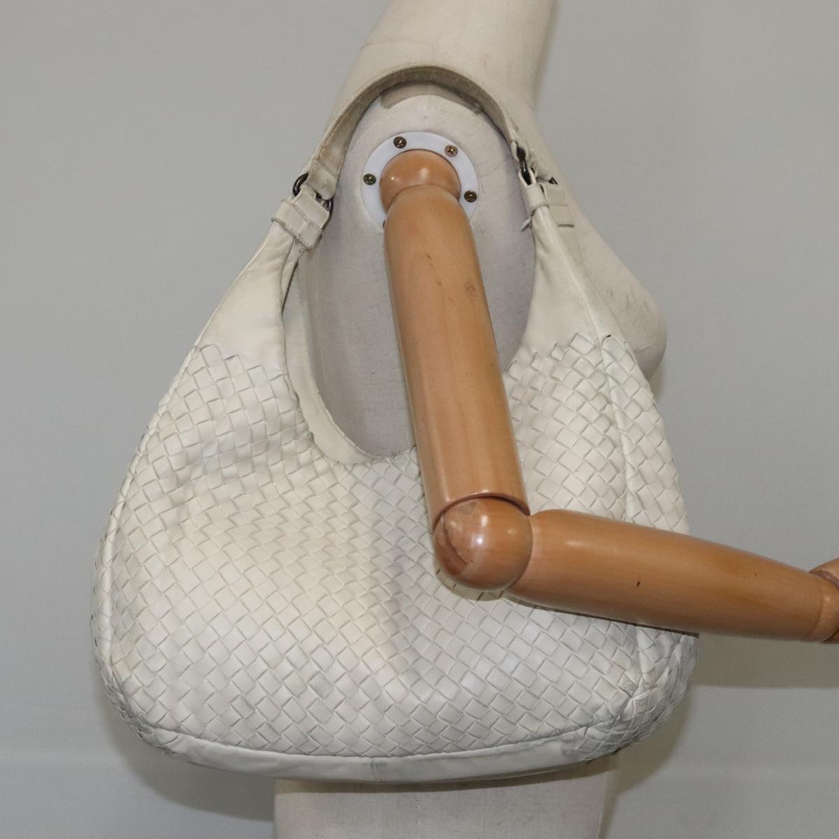 Bottega Veneta Campana, White, Leather, shoulder