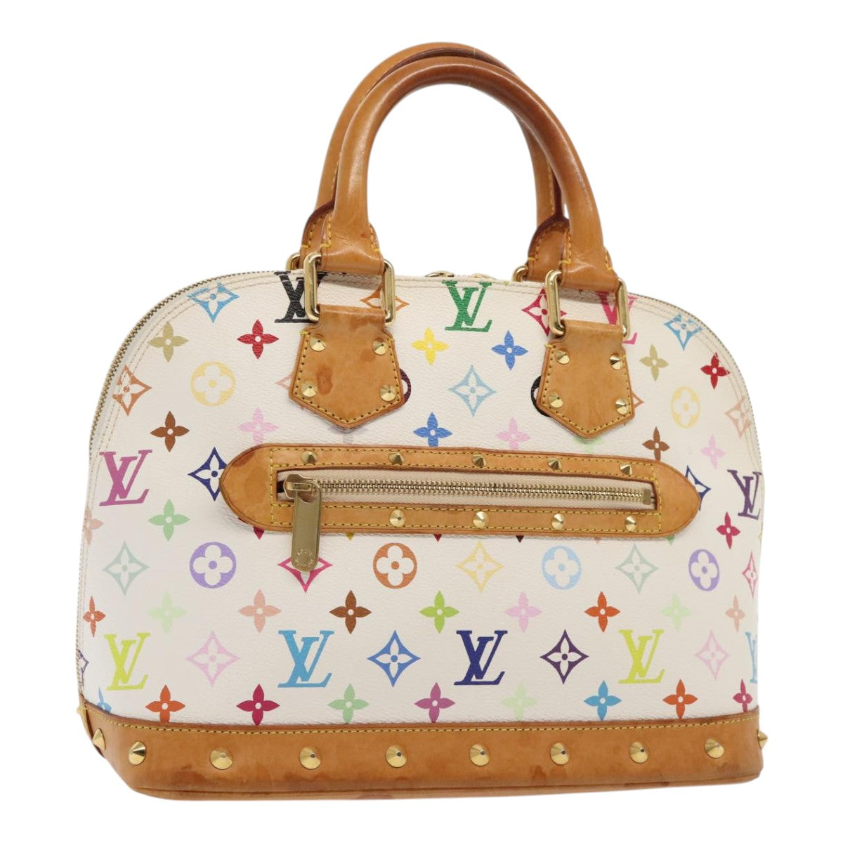 Louis Vuitton Alma, White, Canvas, handbag