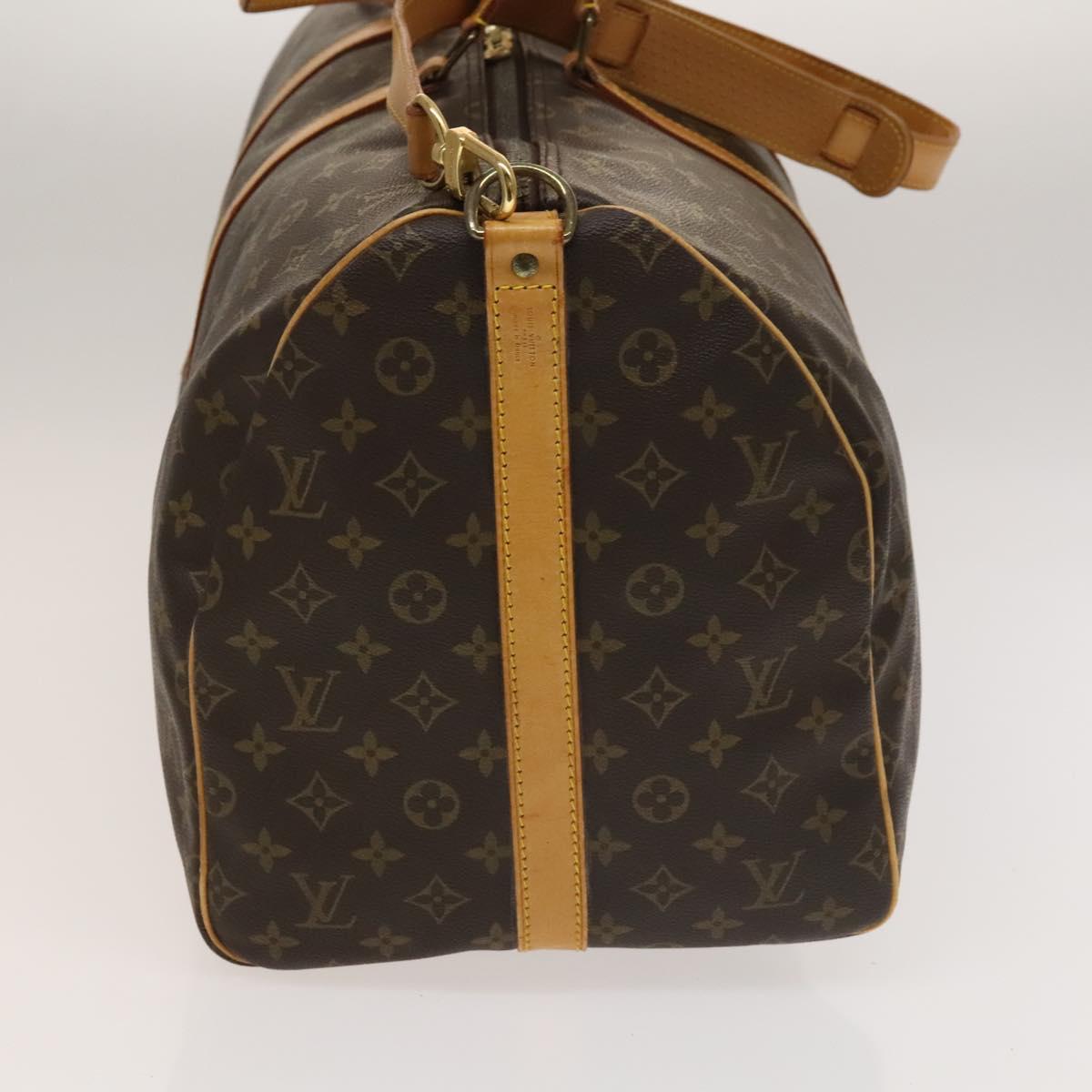 Louis Vuitton Keepall Bandouliere 55, Brown, Canvas, travel