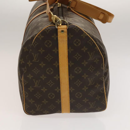 Louis Vuitton Keepall Bandouliere 55, Brown, Canvas, travel