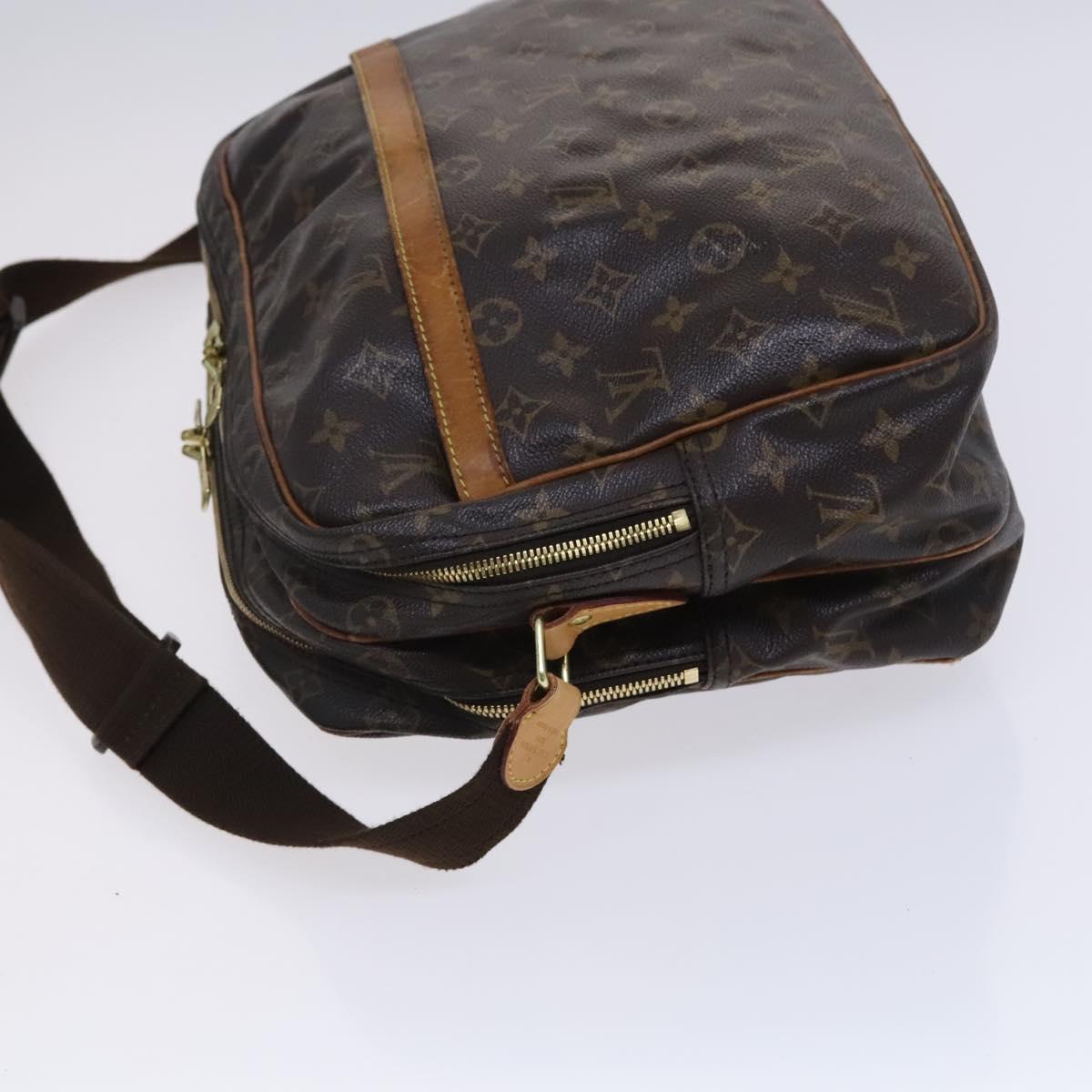Louis Vuitton Reporter, Brown, Canvas, shoulder