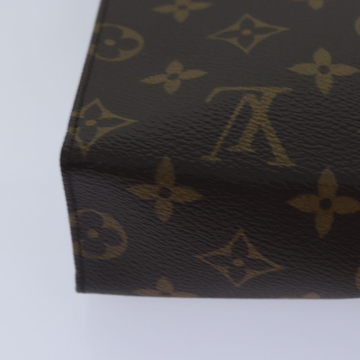 Louis Vuitton Poche Toilette, Brown, Canvas, clutch