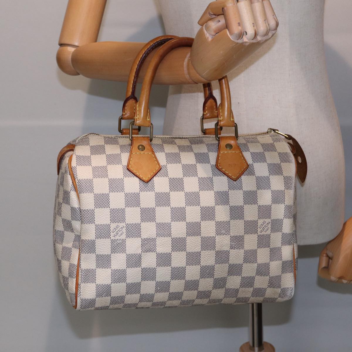 Louis Vuitton Speedy 25, White, Canvas, handbag