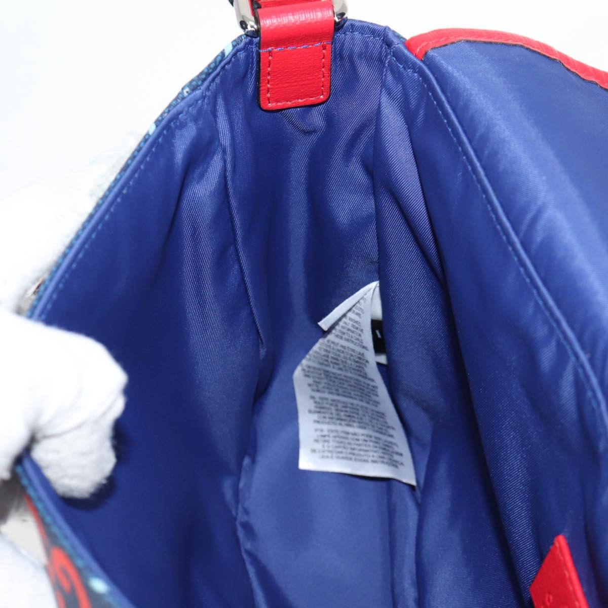 Gucci, Blue, Canvas, shoulder