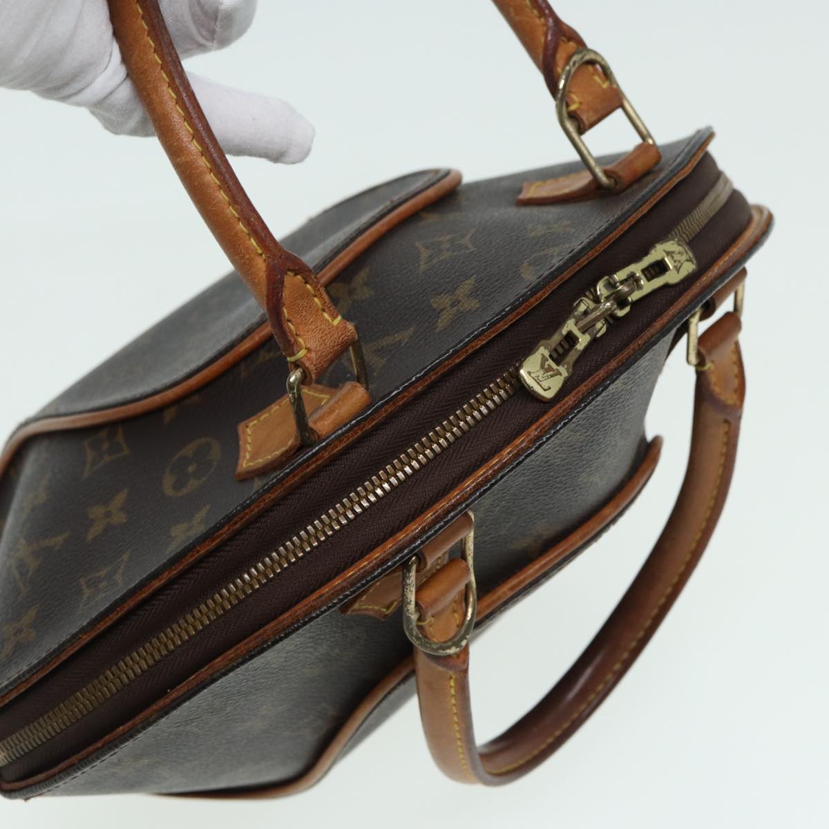 Louis Vuitton Ellipse PM, Brown, Canvas, handbag