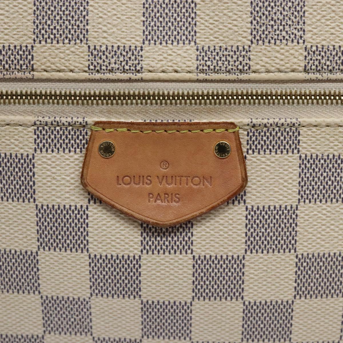 Louis Vuitton Lena PM, White, Canvas, shoulder
