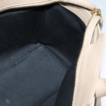 Yves Saint Laurent Downtown, Beige, Leather, handbag