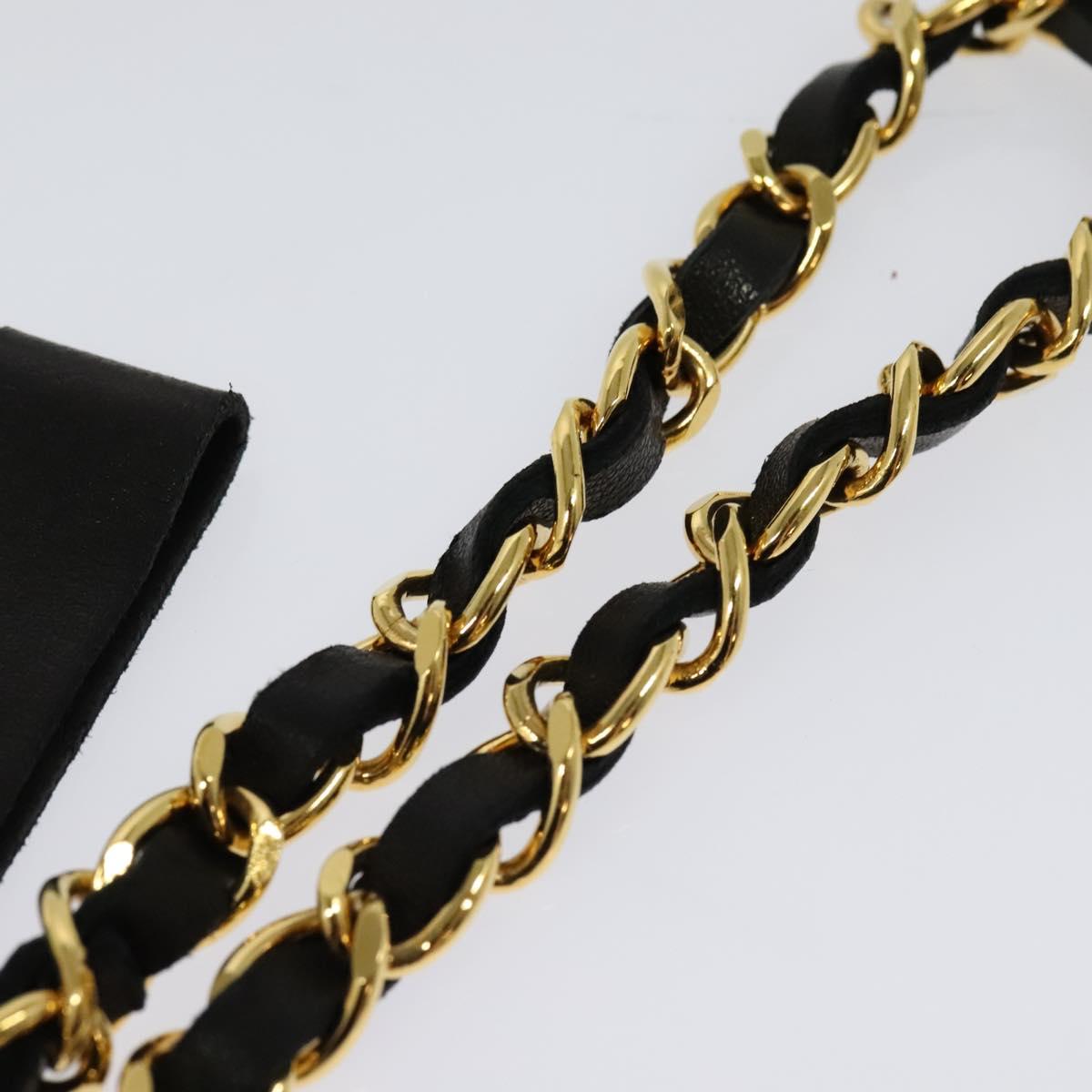 Chanel Wallet On Chain, Black, Leather, wallet