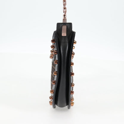Fendi, Black, Canvas, shoulder