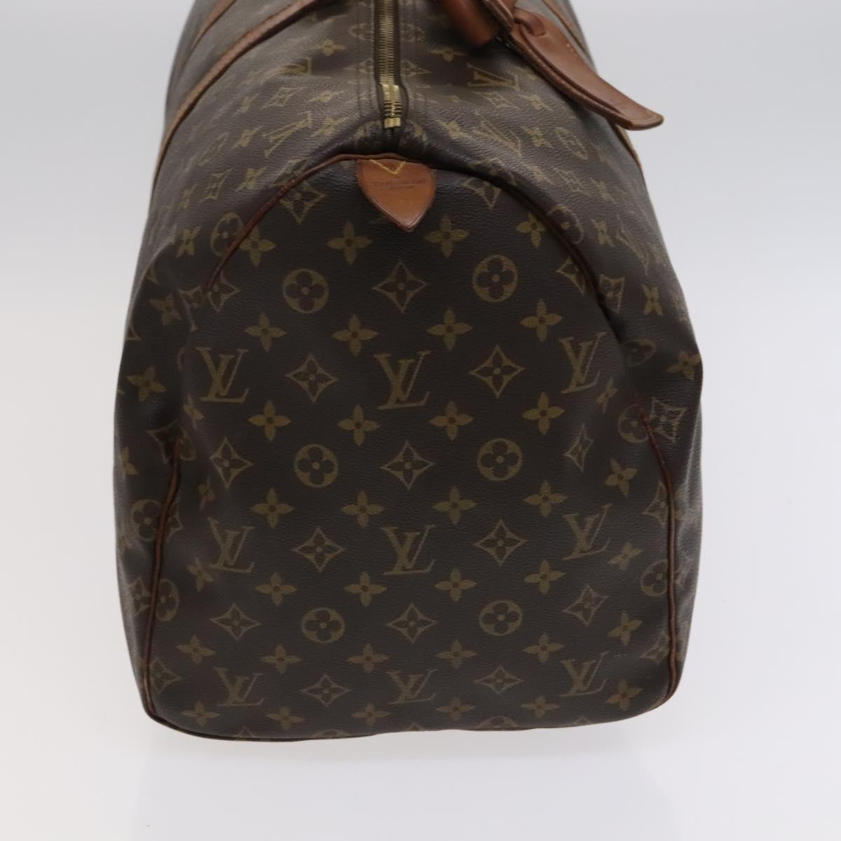 Louis Vuitton Keepall 55, Brown, Canvas, travel