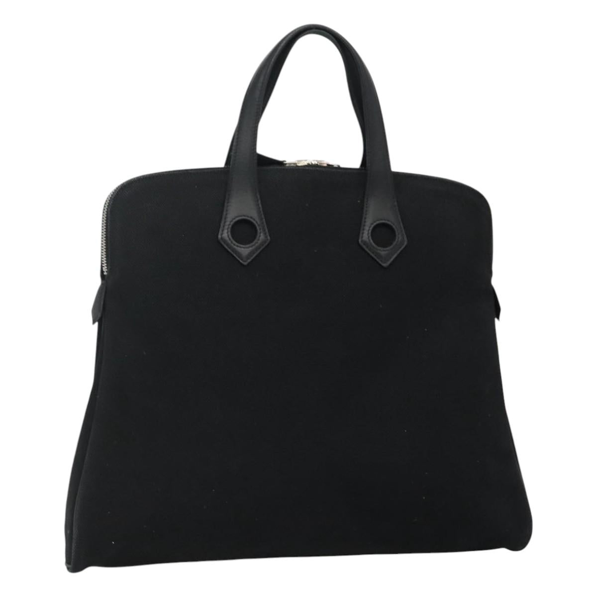 Hermès Heeboo, Black, Canvas, handbag