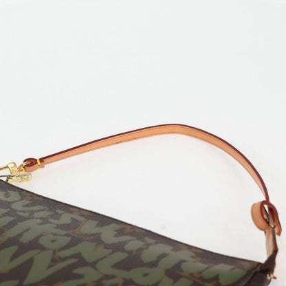 Louis Vuitton Pochette Accessoire, Brown, Canvas, clutch