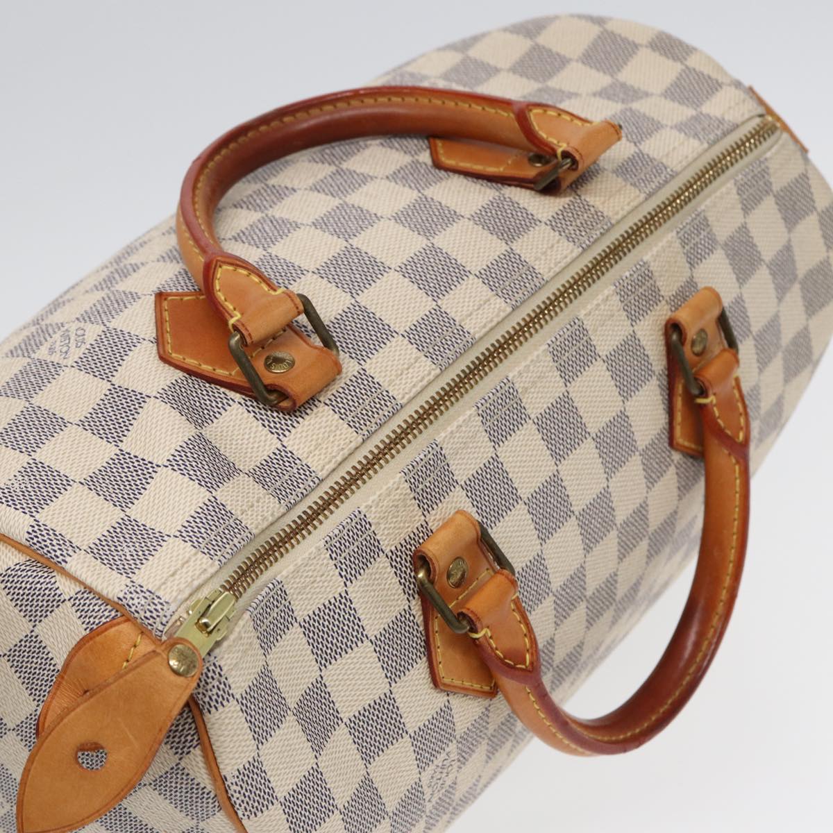 Louis Vuitton Speedy 30, White, Canvas, handbag