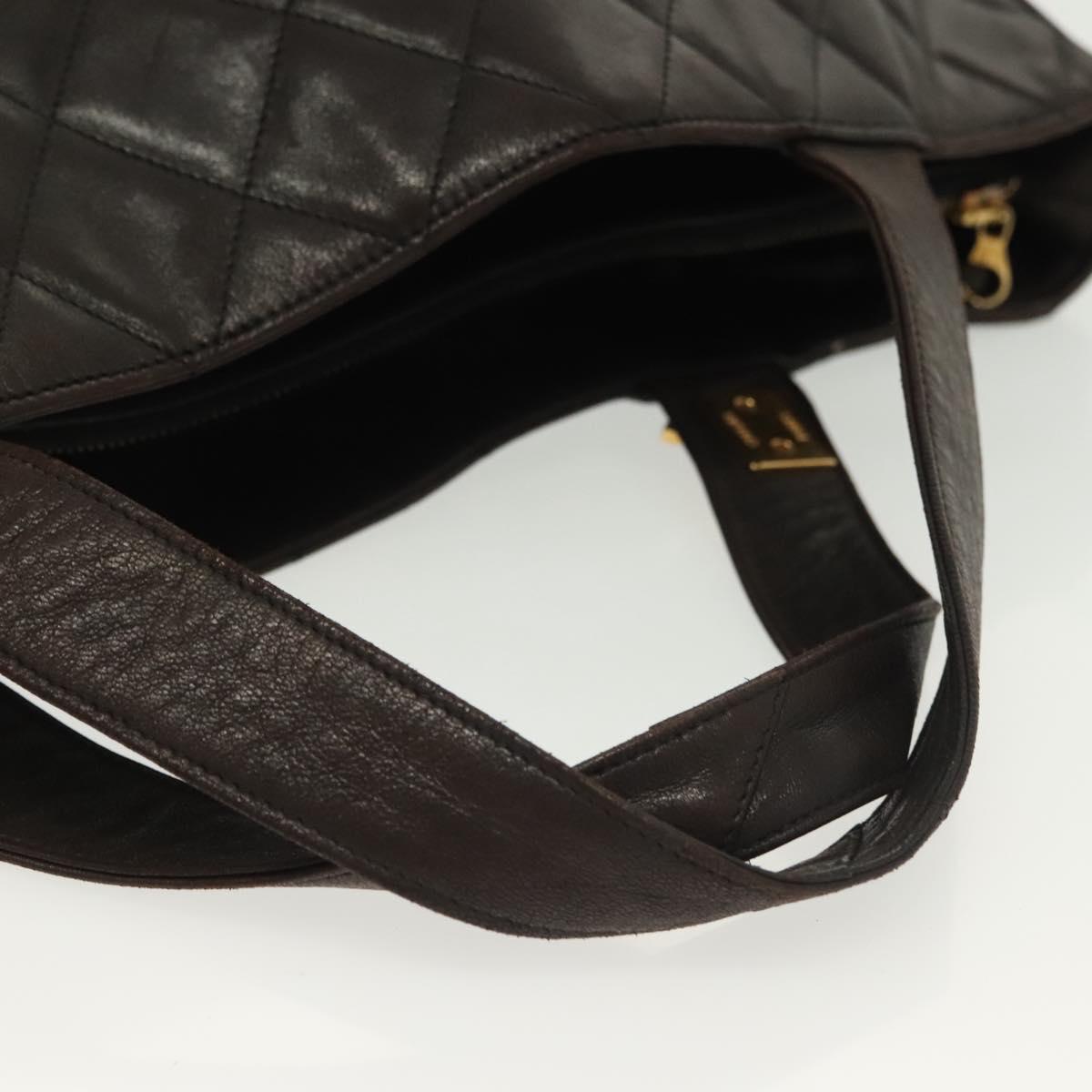 Chanel, "BROWN,GOLD", Leather, tote