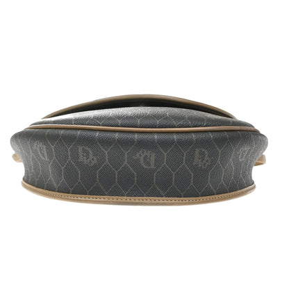 Christian Dior Vintage Honeycomb Canvas, Black, PVC, Shoulder Bag