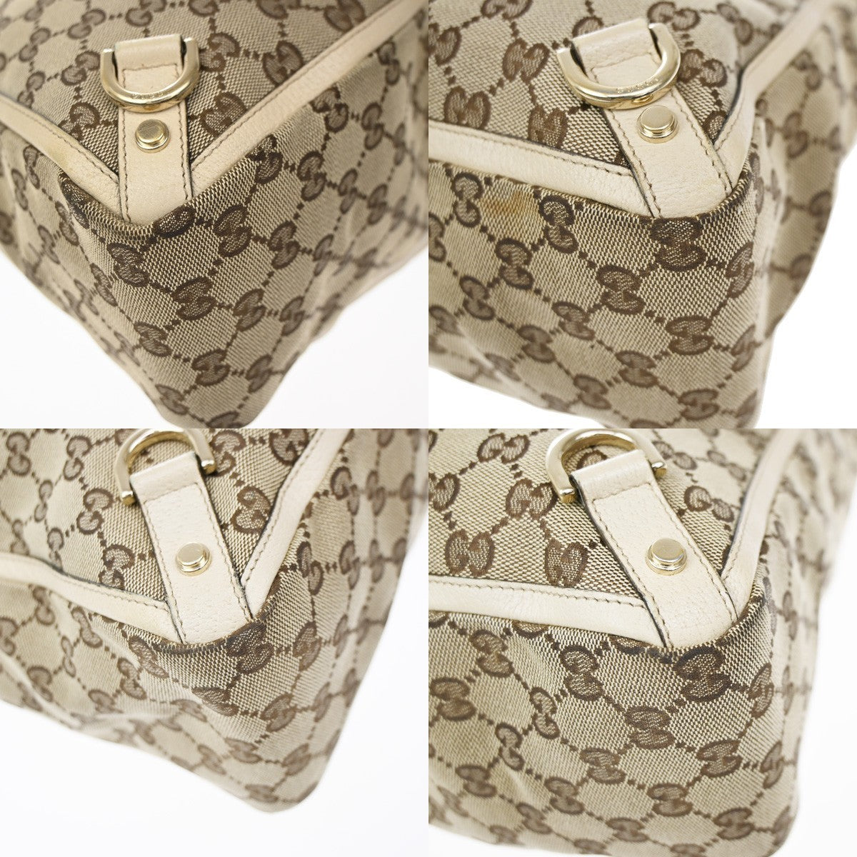Gucci Abbey D- GG Canvas with Leather, Brown, Canvas, Tote Bag