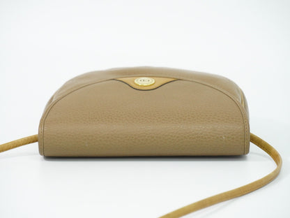 Christian Dior Vintage CD Flap Leather, Beige, Leather, Shoulder Bag