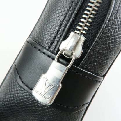 Louis Vuitton Kaluga Pochette Clutch Taiga Leather, Black, Leather, Clutch