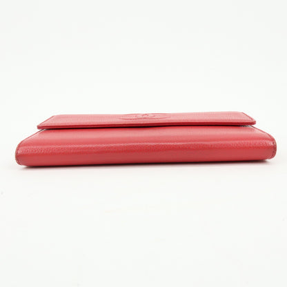 Chanel Timeless CC Flap Caviar, Red, Calfskin, Wallet