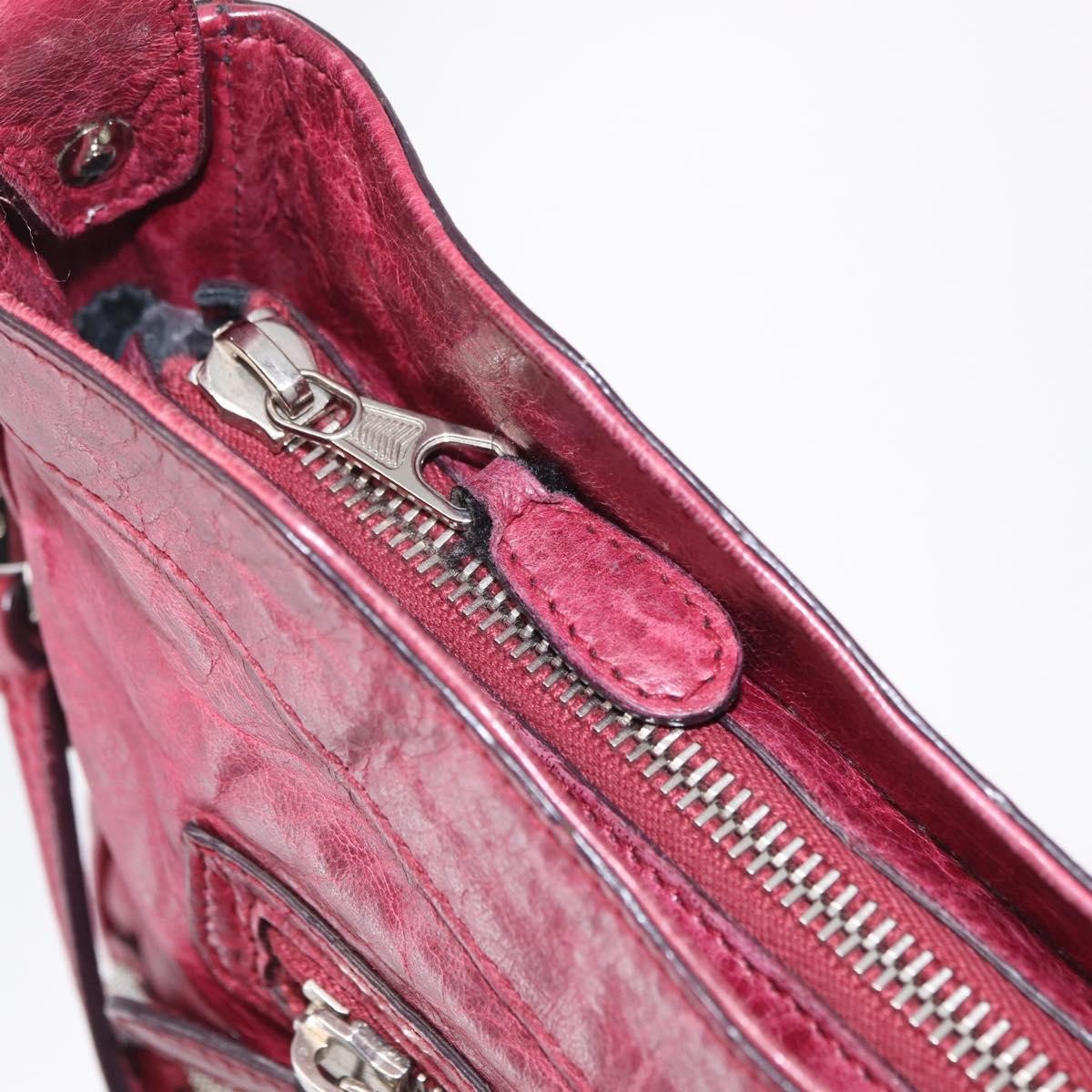 Balenciaga Hip Giant Studs Leather, Red, Leather, Crossbody Bag