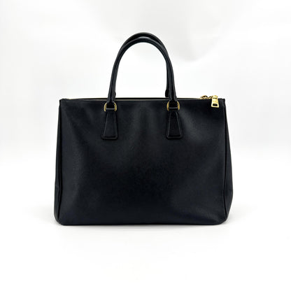 Prada Galliera Saffiano Leather, Black, Leather, Handbag