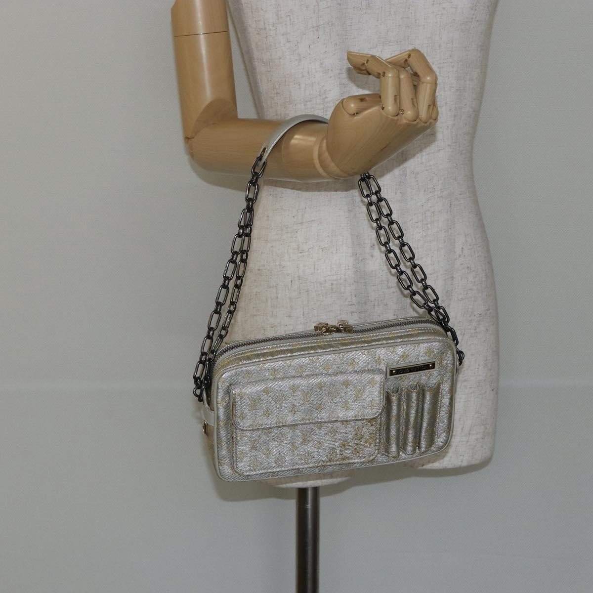 Louis Vuitton McKenna Mini Lin, Gold, Canvas, Tote bag