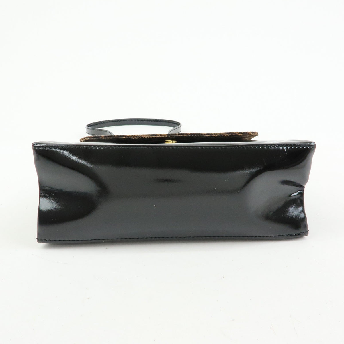 Loewe Vintage Velazquez Top Handle Leather, Black, Patent Leather, Handbag