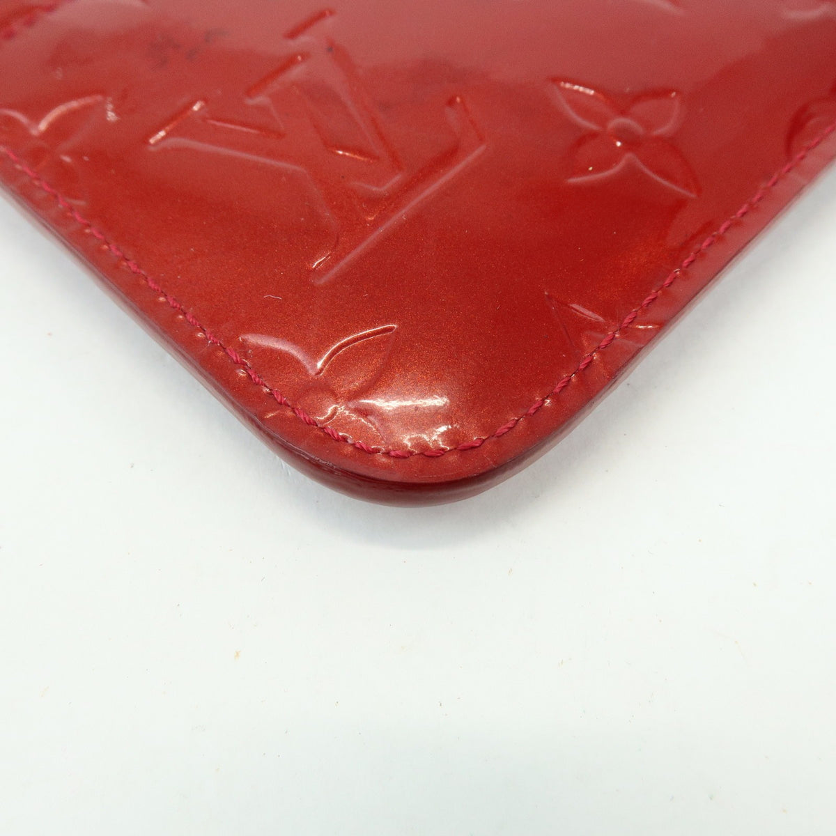 Louis Vuitton Pochette Clés Patent Leather, Red, Patent Leather, Wallet