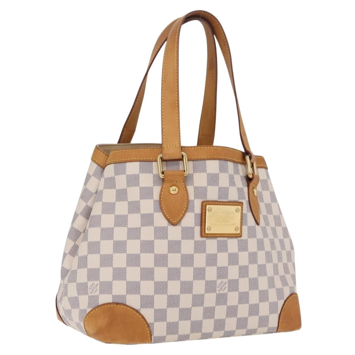 Louis Vuitton Hampstead Damier, Beige, Canvas, Handbag