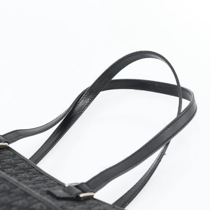 Christian Dior Vintage Open Pocket Diorissimo Canvas, Black, Canvas, Tote Bag