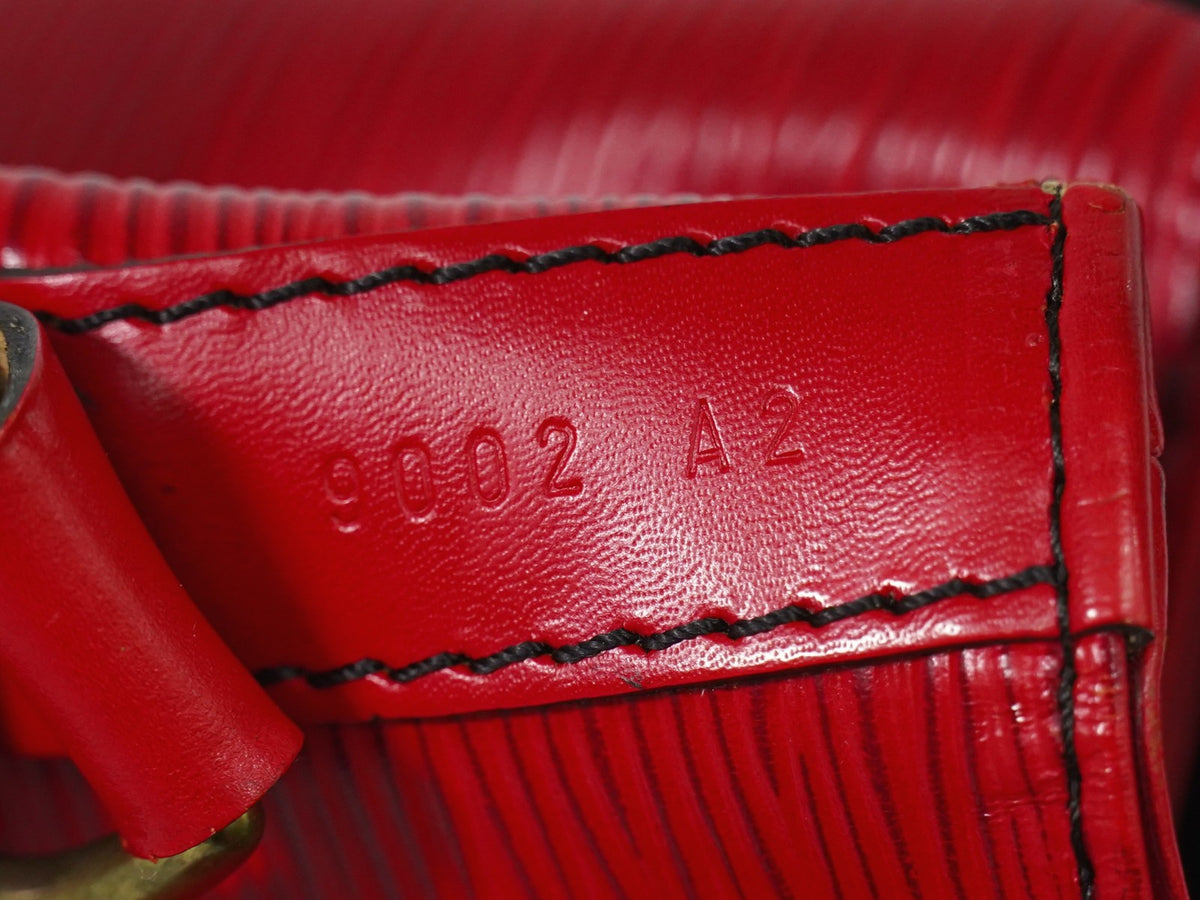 Louis Vuitton Petit Noe Epi Leather, Red, Leather, Handbag