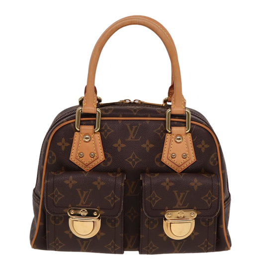 Louis Vuitton Manhattan, Brown, Canvas, handbag