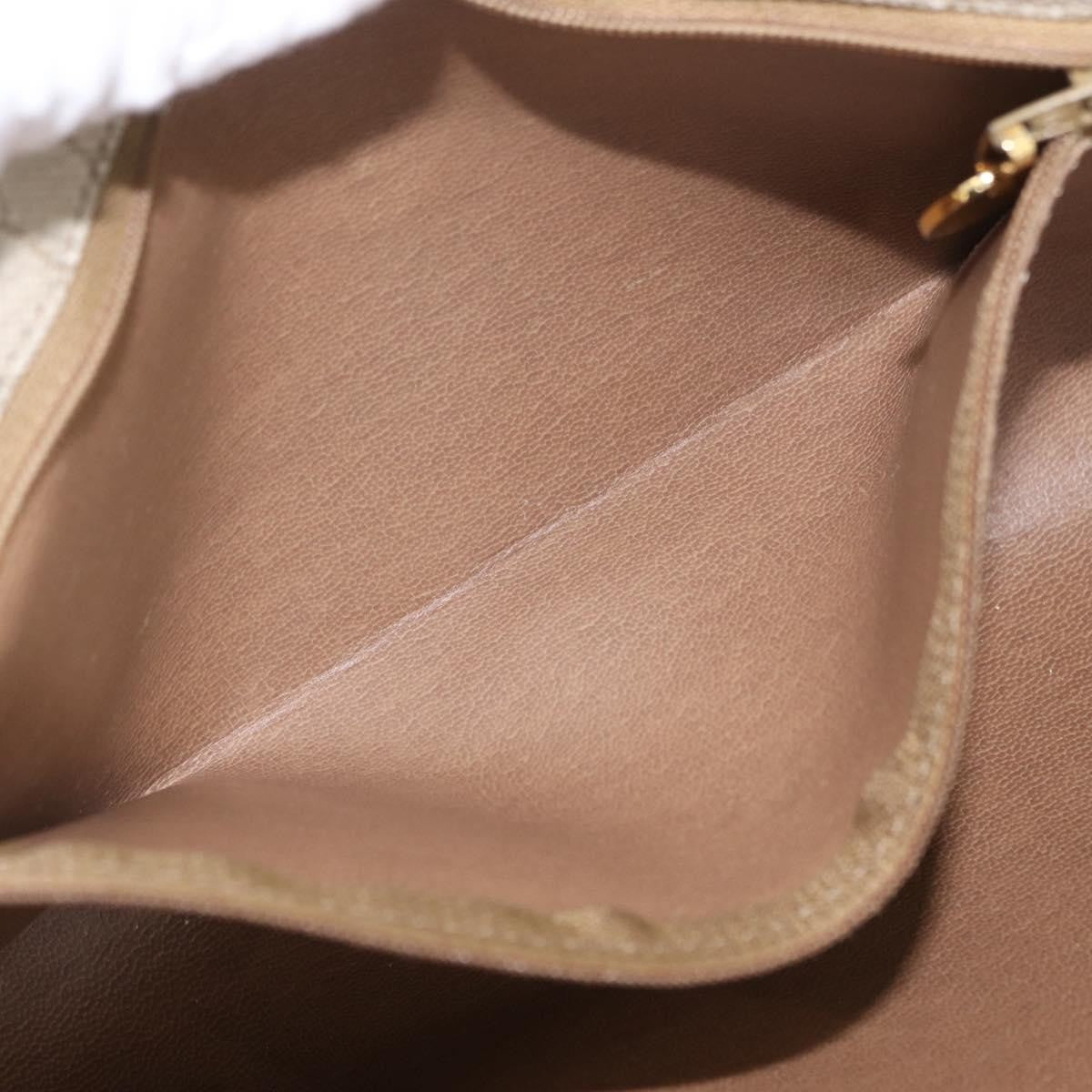 Christian Dior Vintage Honeycomb Canvas, Beige, Canvas, Shoulder Bag