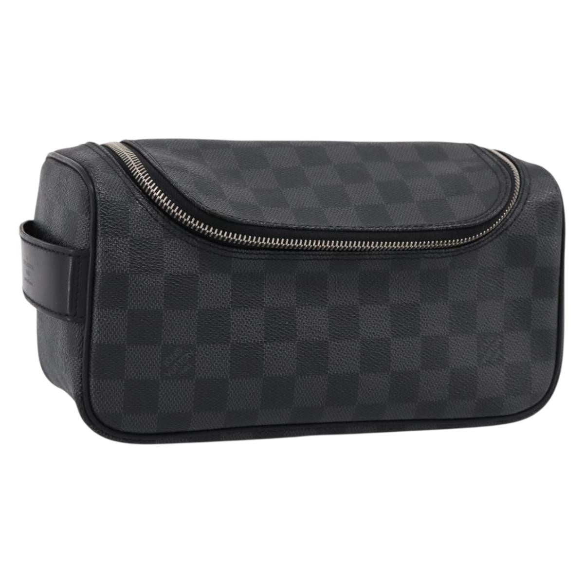 Louis Vuitton Trousse Toilette Damier Canvas, Black, Canvas, Clutch