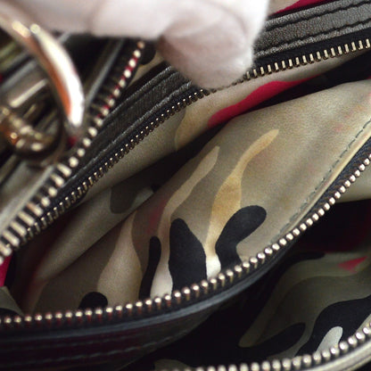 Christian Dior Lady Dior Anselm Reyle Cannage Quilt Leather, Gray, Leather, Handbag