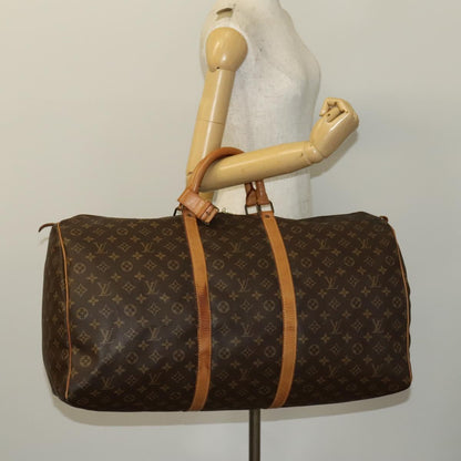 Louis Vuitton Keepall 60, Brown, Canvas, travel