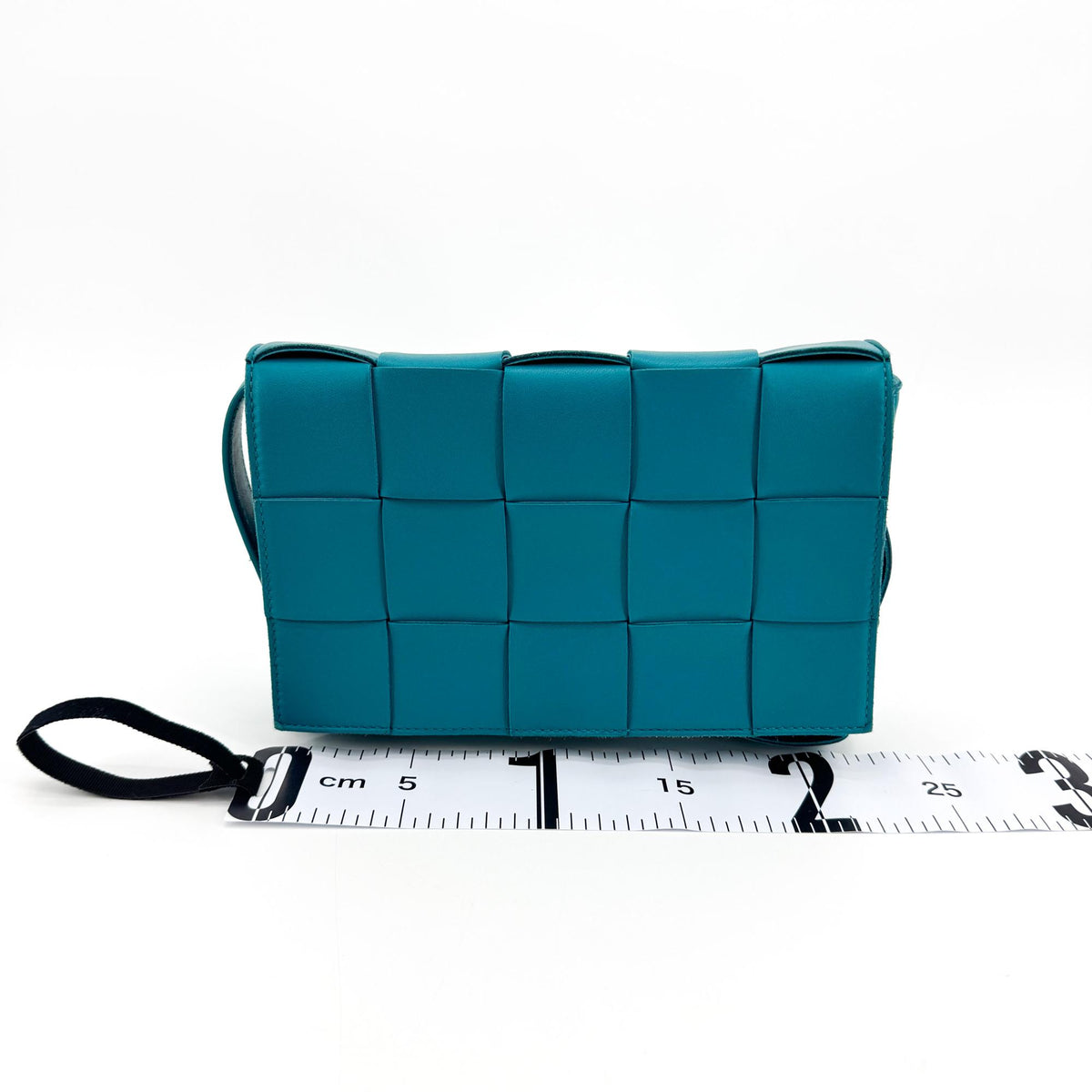 Bottega Veneta Cassette Maxi Intrecciato Leather, Blue, Leather, Crossbody Bag