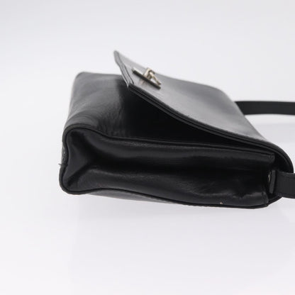 Celine Shoulder Leather, Black, Leather, Shoulder Bag