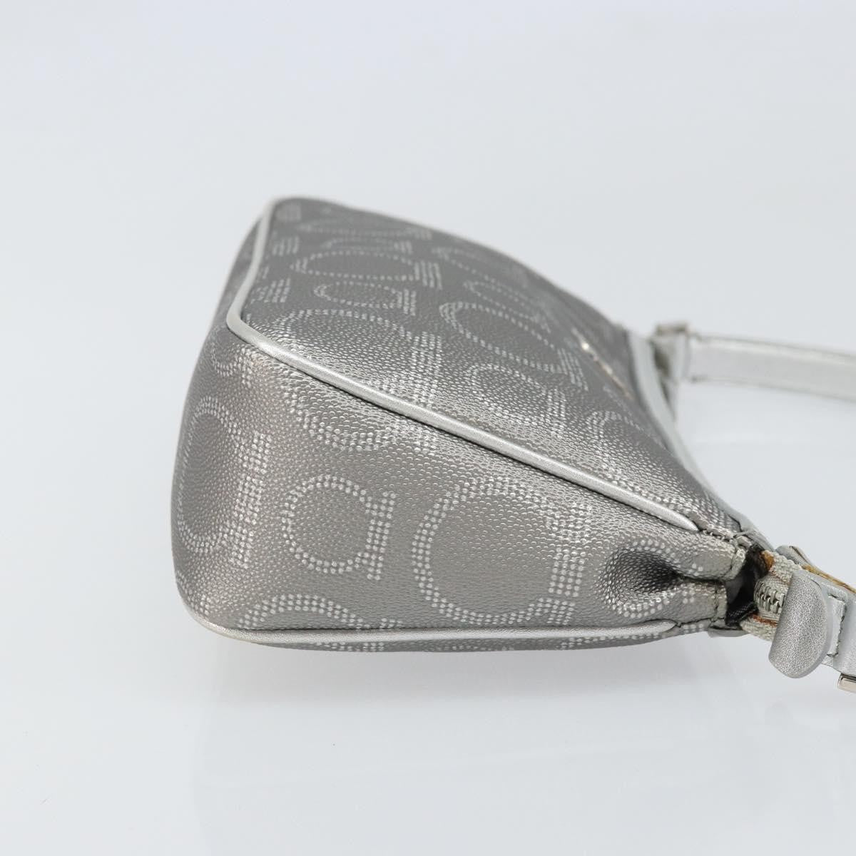 Salvatore Ferragamo Gancini Leather, Silver, Leather, Crossbody Bag