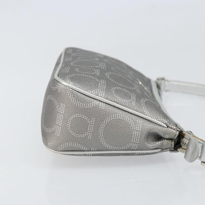 Salvatore Ferragamo Gancini Leather, Silver, Leather, Crossbody Bag
