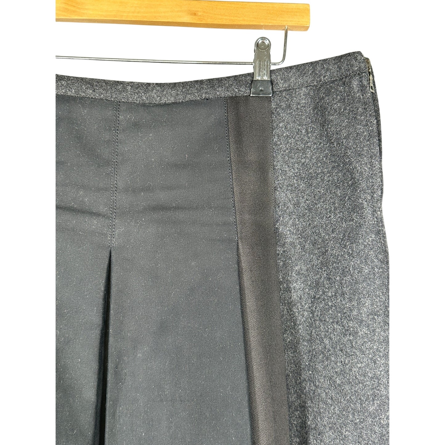 PRADA Virgin Wool Pleated Mini Skirt