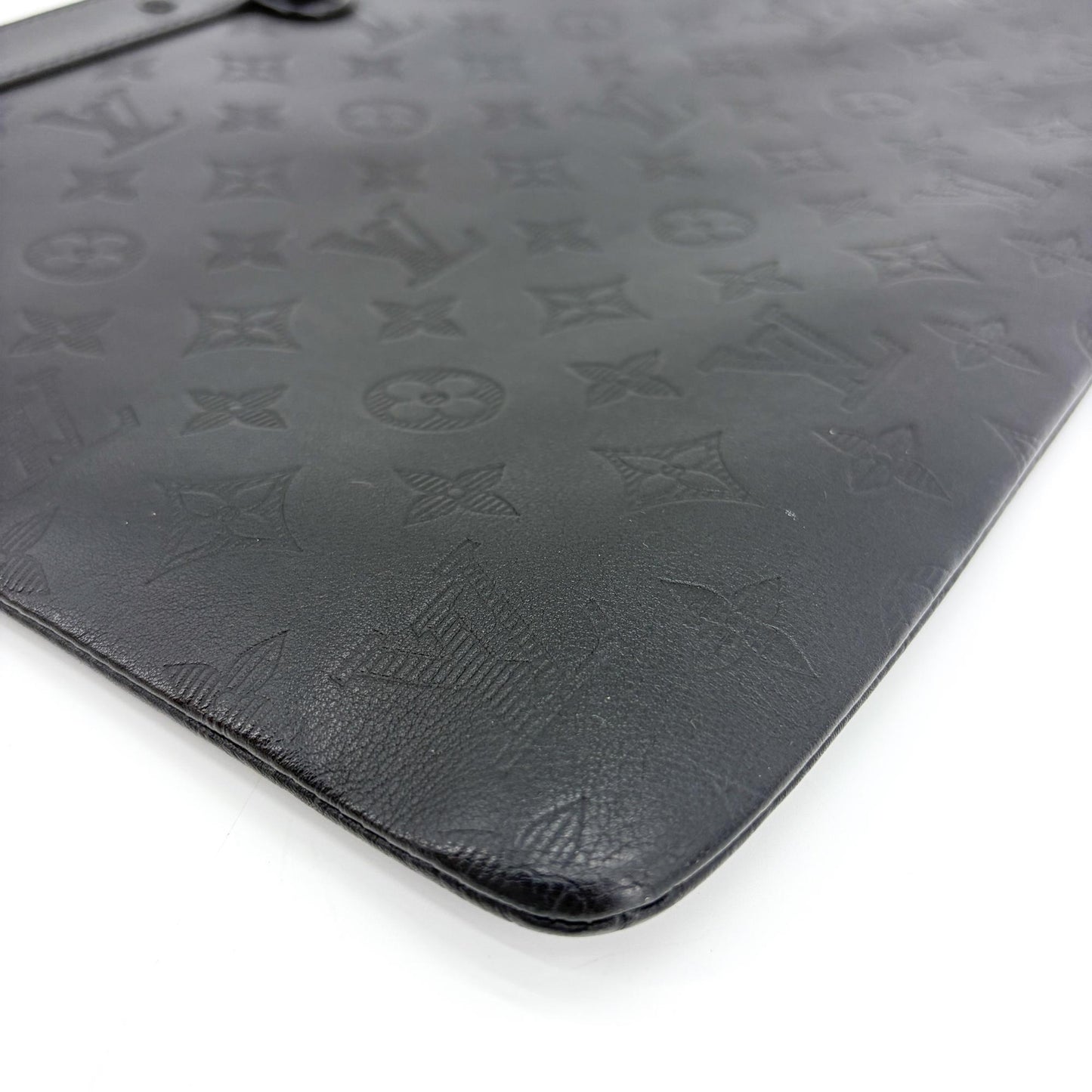 Louis Vuitton Monogramissime Pochette Monogram Canvas and Exotics, Black, Leather, Clutch