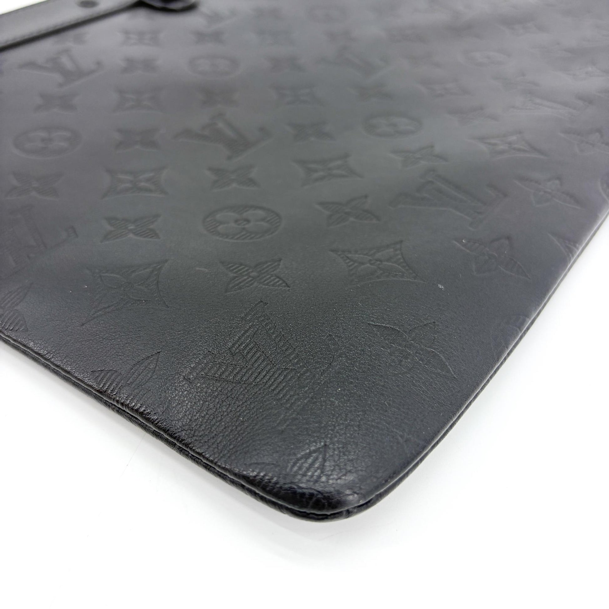 Louis Vuitton Monogramissime Pochette Monogram Canvas and Exotics, Black, Leather, Clutch