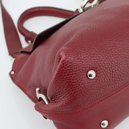 Salvatore Ferragamo Sofia Satchel Leather, Red, Leather, Handbag