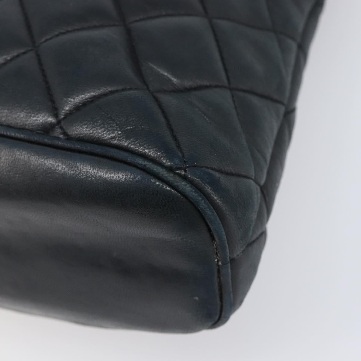 Chanel Shoulder Quilted Leather, Black, Leather, Shoulder Bag