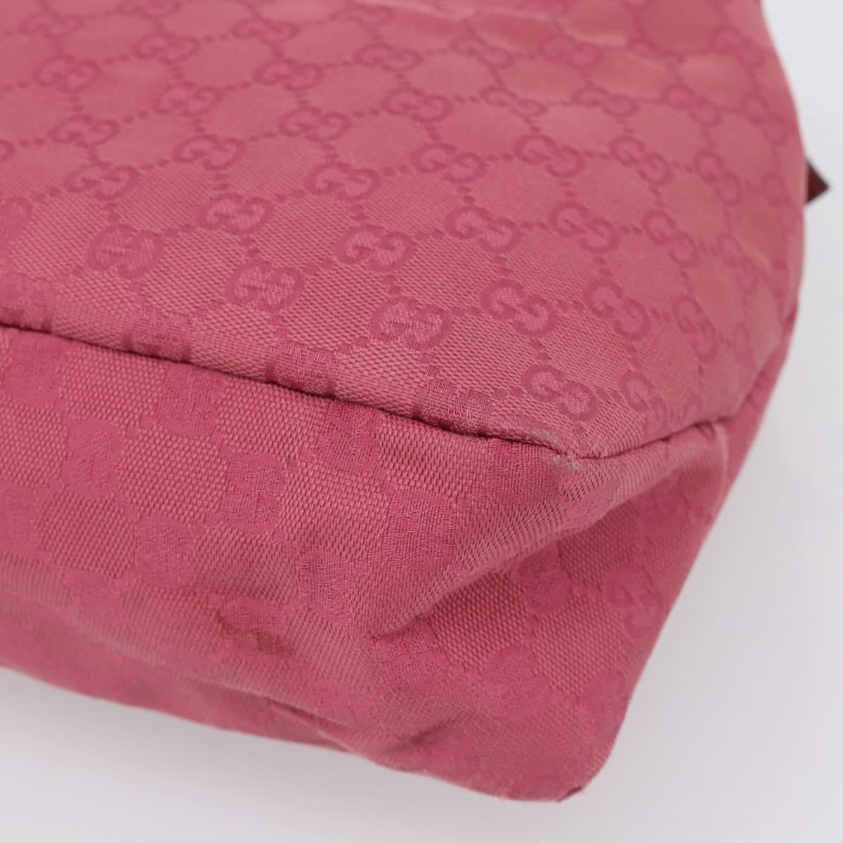Gucci Horsebit Hobo GG Canvas, Pink, Canvas, Shoulder Bag