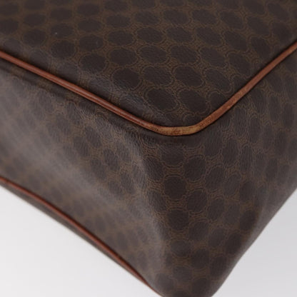 Celine Vintage Macadam Canvas and Leather, Brown, Canvas, Handbag